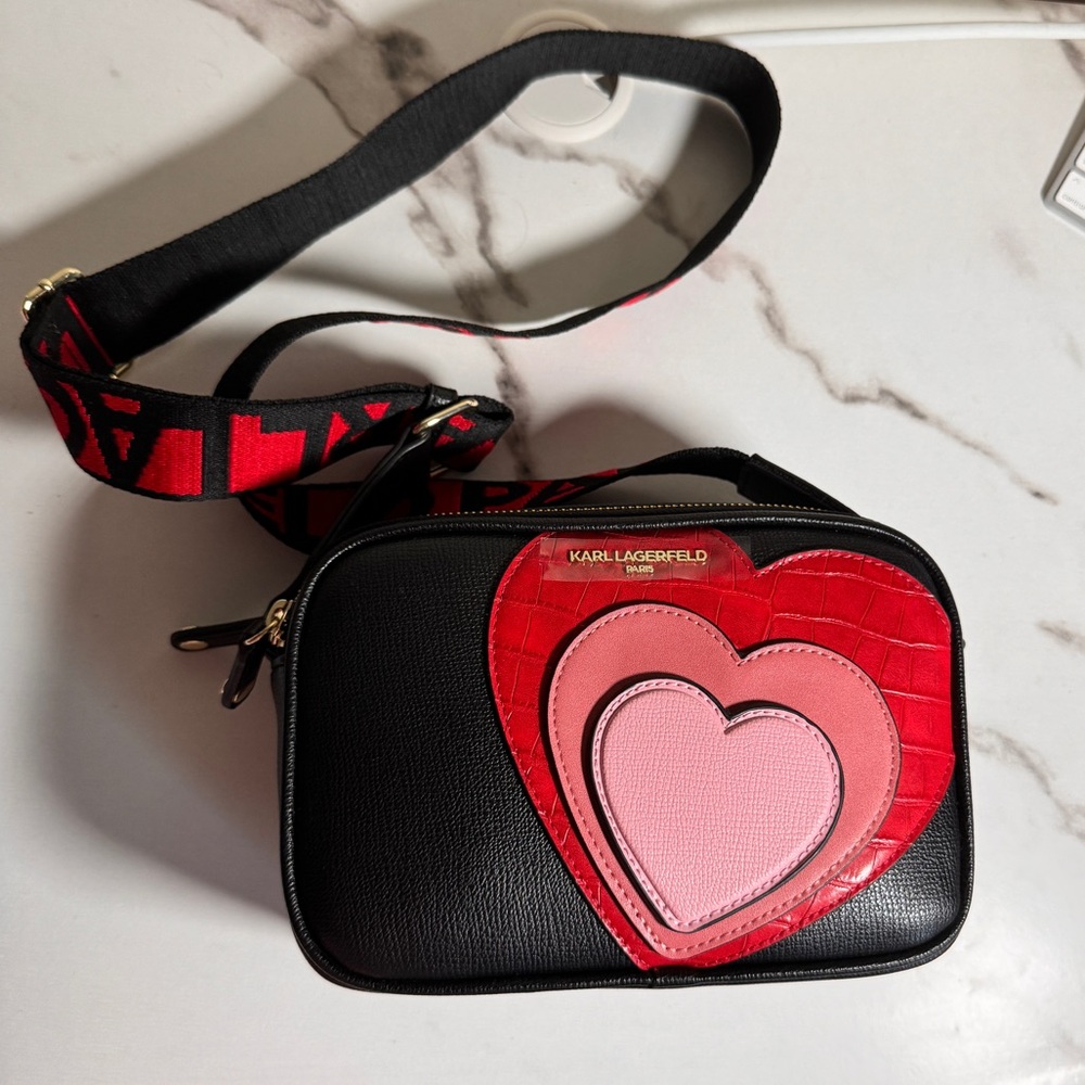 NEW Karl Lagerfeld Crossbody Heart Bag